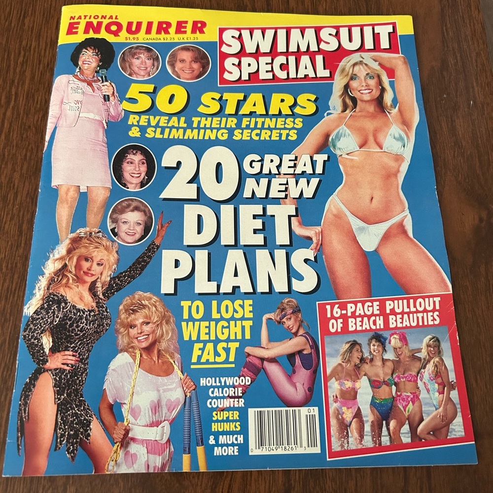 NATIONAL ENQUIRER MAGAZINE - SWIMSUIT SPECIAL - STARS SECRET DIETS SPRING 1991
